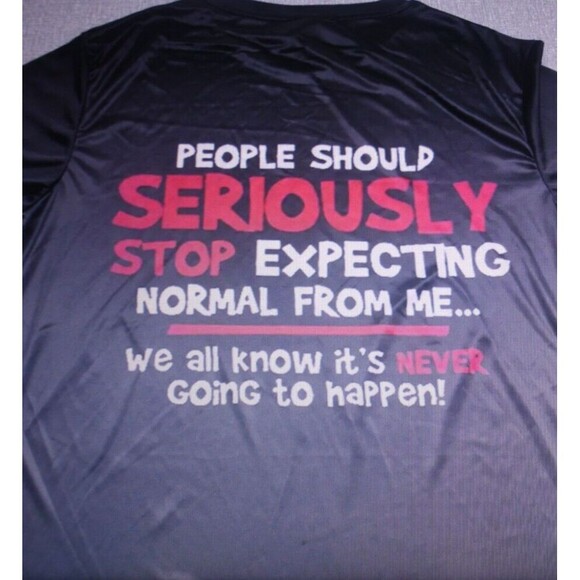 Men's People Should Stop Expecting Normal From Me T Shirt  Blk Funny Humor XXL - Picture 2 of 4